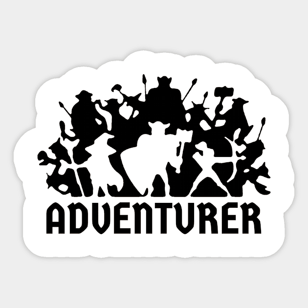 Dungeon Adventurer Sticker by TeeNoir